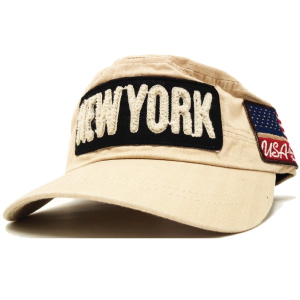 キャップ 帽子 ワークキャップ 春夏 メンズ NEWYORK 刺繍ロゴ