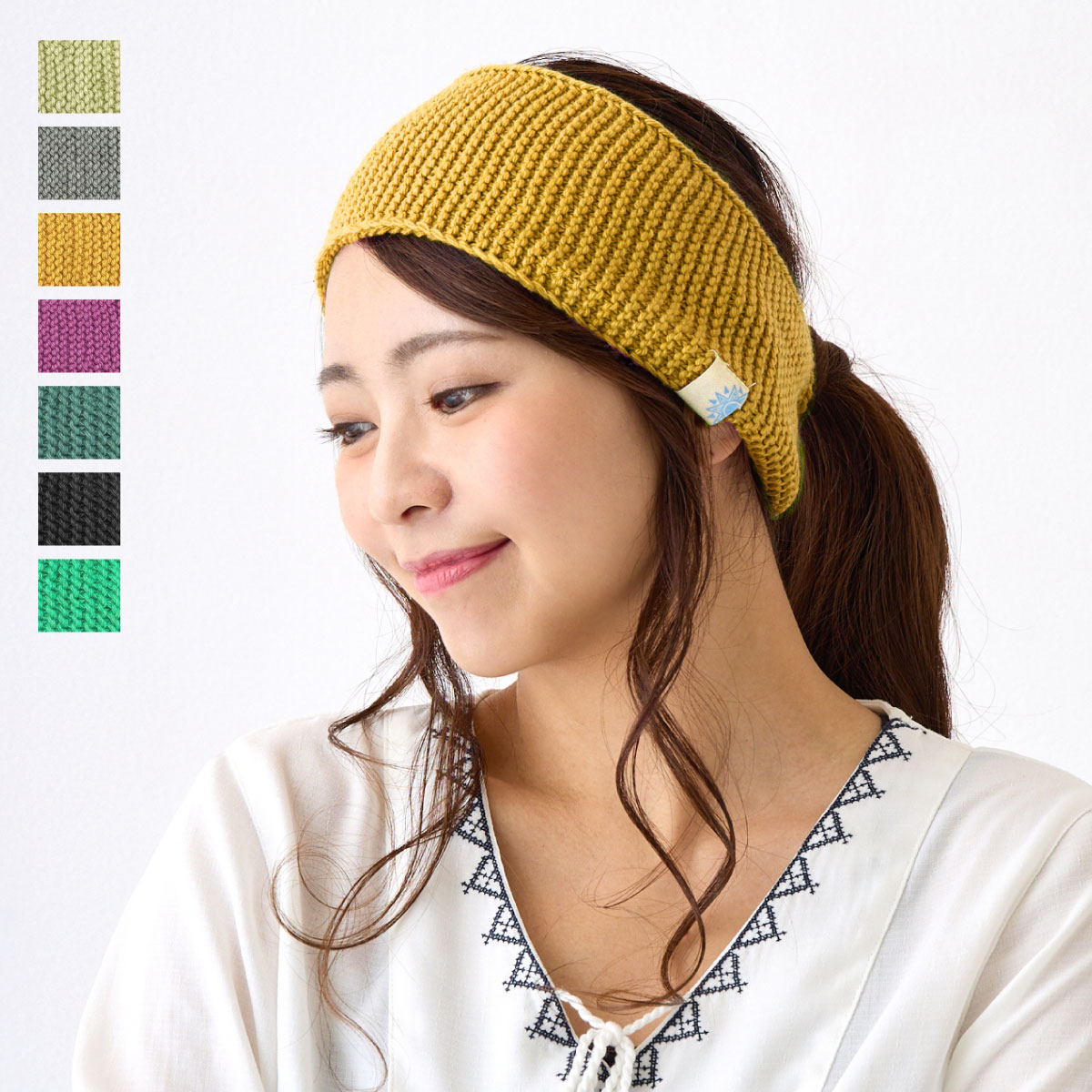 ヘアバンド 綿100% 柔らかニット ヘッドバンド ストレスフリーな被り