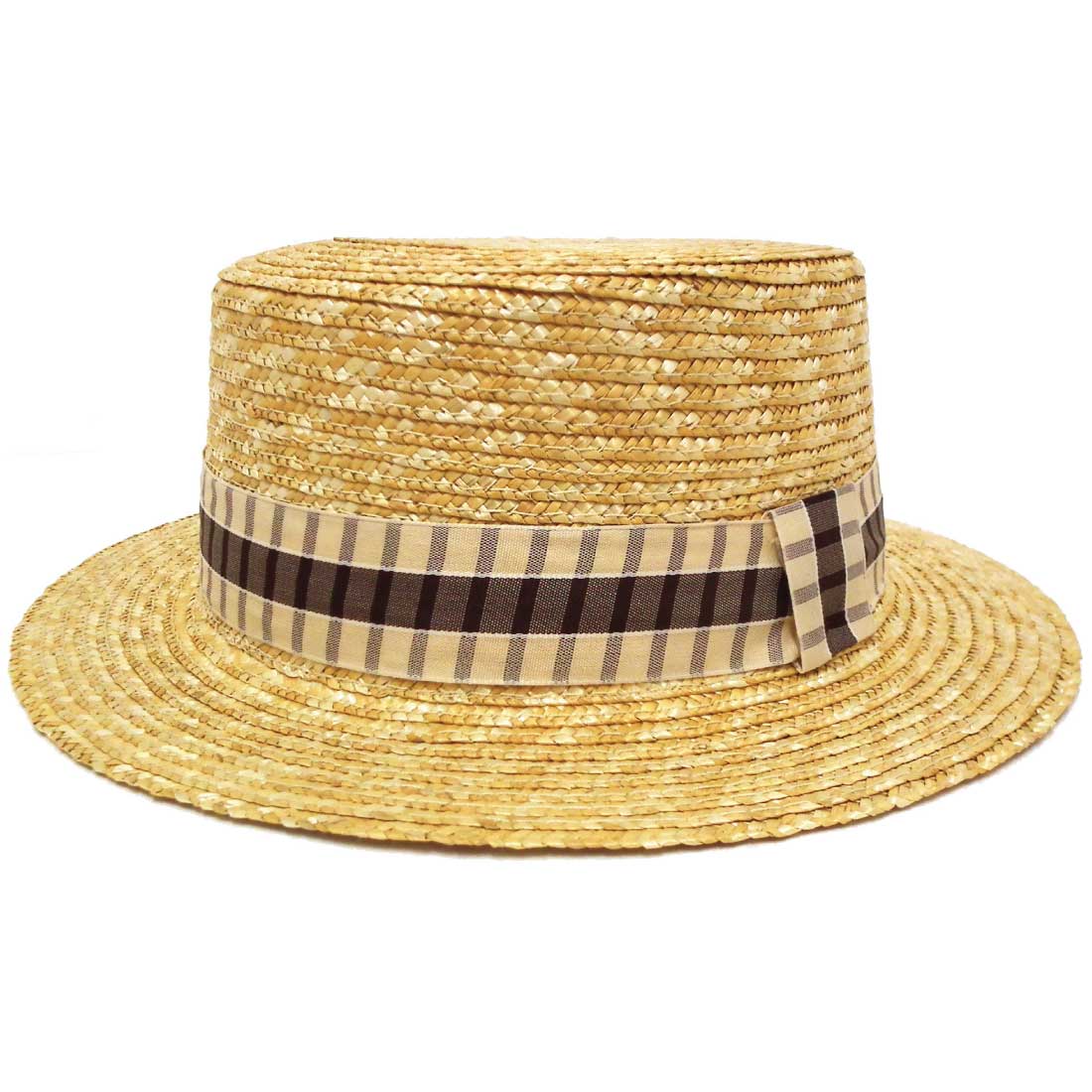 麦わら 帽子 レディース 春夏 UV 当店オリジナル リボンの選べる カンカン帽 57cm ベージュ hat-1202｜hy-link｜02