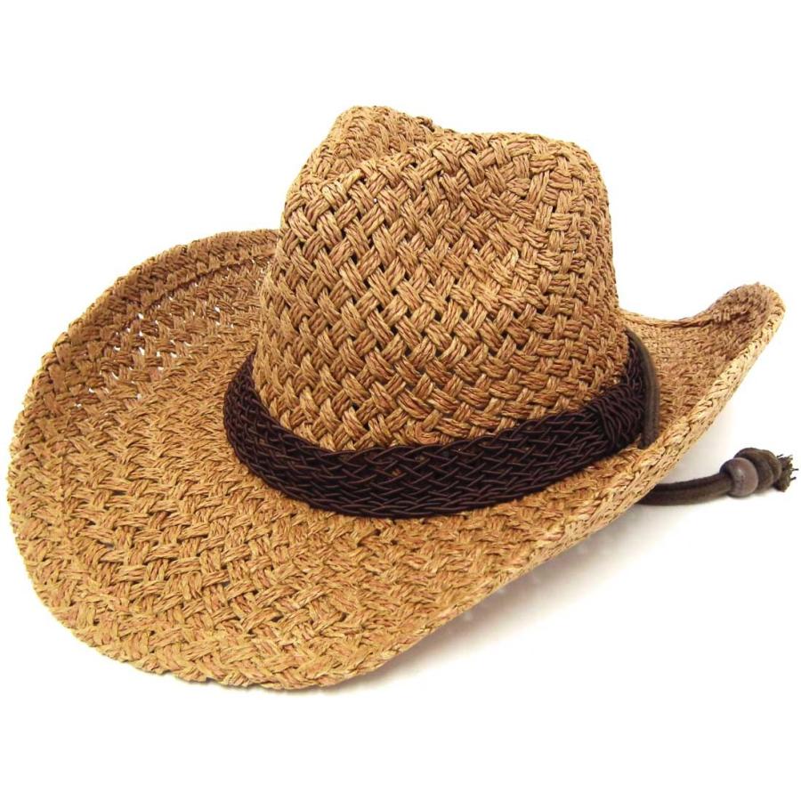 帽子 メンズ 春夏 カウボーイハット ウエスタン つば広 麦わら帽子 アウトドア 涼しい hat-1254 テンガロン UV おしゃれ カッコいい  :hat-1254:ハッピーハット - 通販 - Yahoo!ショッピング