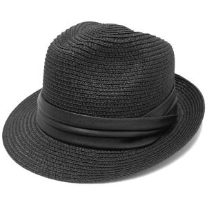 中折れハット ペーパー素材 涼しい  ブレード編み 58cm サイズ調節 hat-1431 帽子 メ...