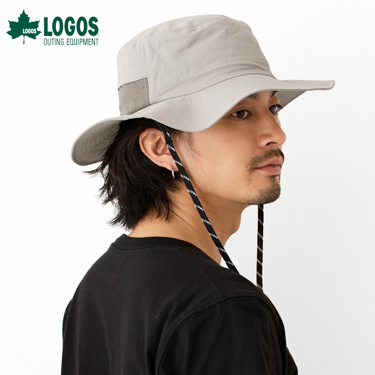 LOGOS キャンプ サファリハット 帽子 超軽量 メンズ レディース 58cm