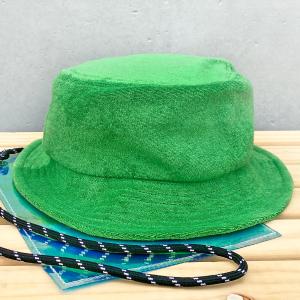 ふんわりパイル生地のバケットハット 帽子 男女兼用 UV90%カット クリアサコッシュ付き hat-...