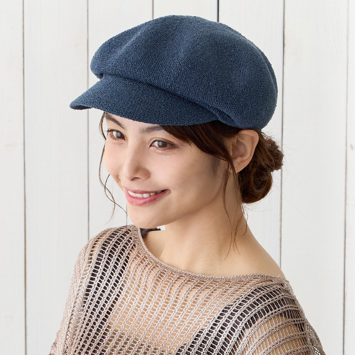 帽子 レディース キャスケット 春夏 軽くて涼しい メッシュ 崩れにくい 