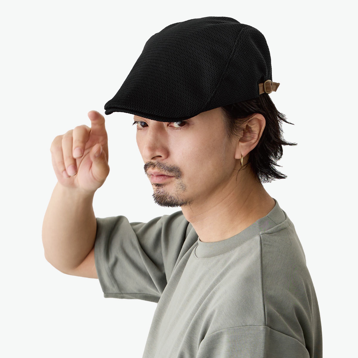 涼しい ハンチング メッシュ 帽子 柔らかい オールメッシュ生地 夏用