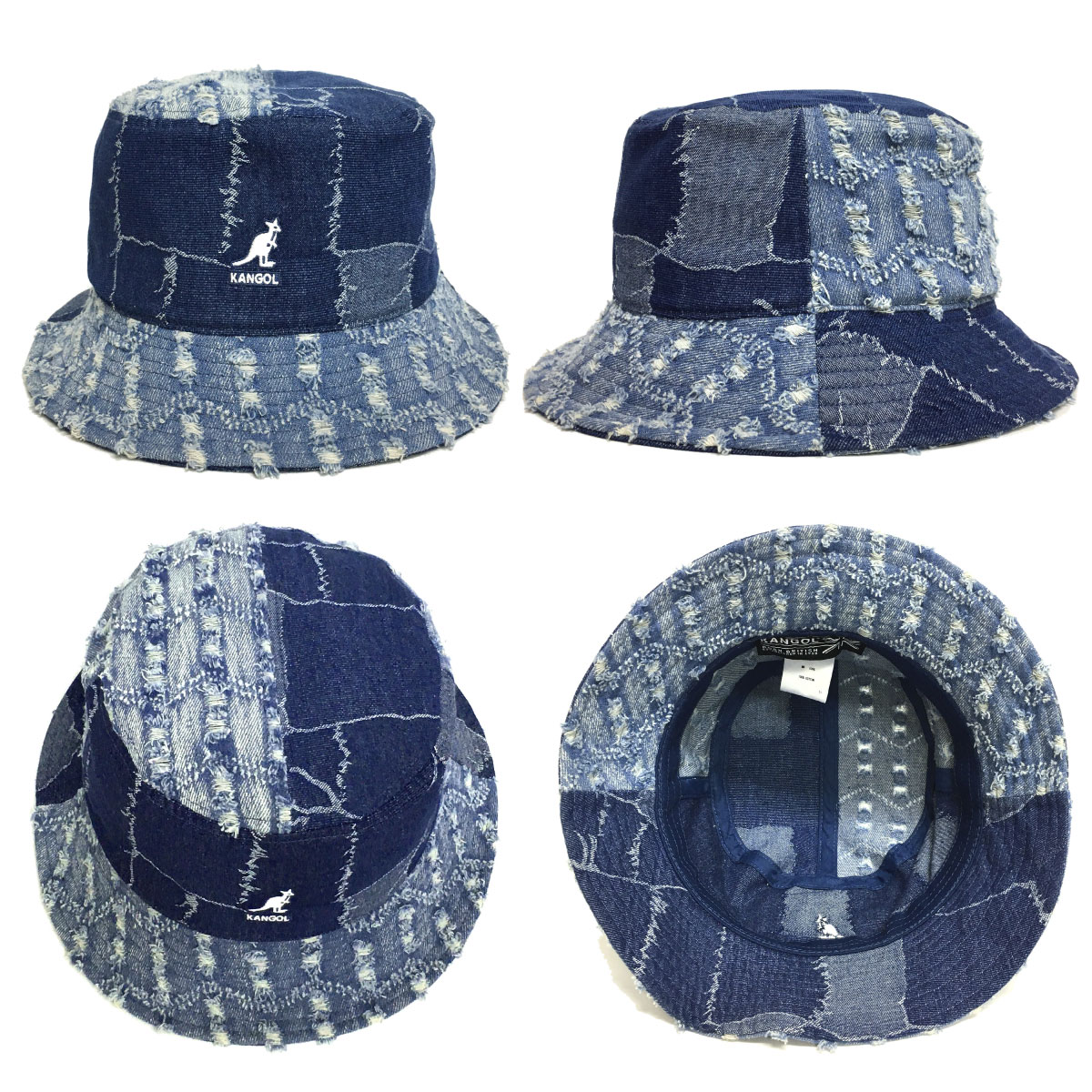 KANGOL（カンゴール） デニム 帽子 バケットハット Denim Mashup
