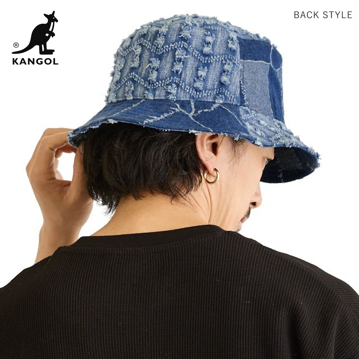 KANGOL（カンゴール） デニム 帽子 バケットハット Denim Mashup