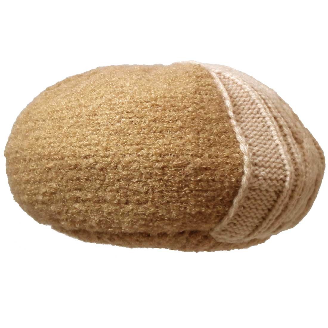 ニットベレー帽 帽子 レディース 秋冬 もこもこニット ふんわりモール糸＆ケーブル編み knit-1...