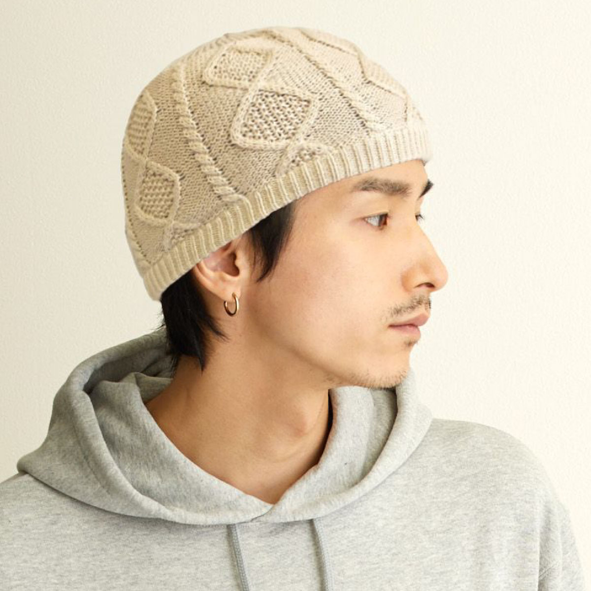 オーガニックコットン ニット帽 浅い 綿100% ワッチ ショート丈 春夏