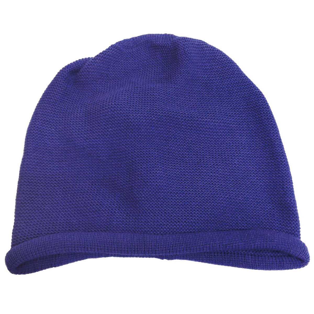 【配送】ドゥロワー　ニット帽子　カシミア100 紫 帽子