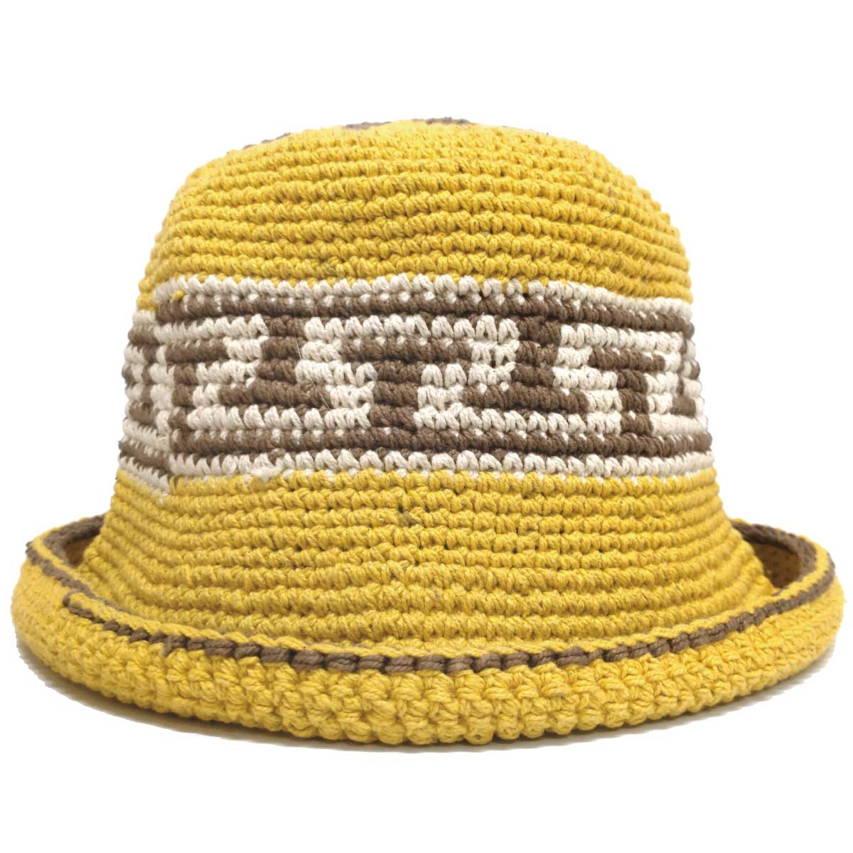ネイティブ柄 手編み ニットハット BIG 帽子 60cm ゆったり 2way ネパール製 バケハ knit-1692 深め バケットハット 春夏 メンズ レディース｜hy-link｜02