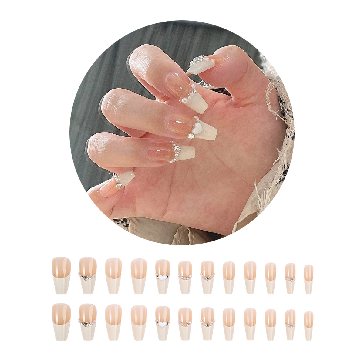 ネイルチップ 24枚セット 選べる セルフ パーツ ショート ロング