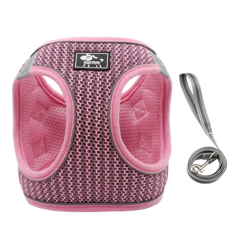 犬ハーネスリードセット 高級 犬 首輪 おしゃれなリード付き一体型胴輪