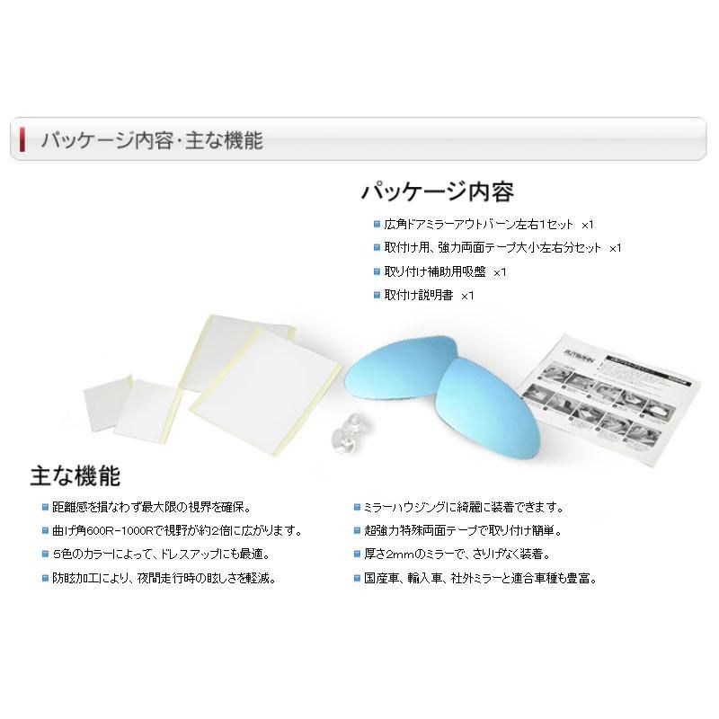 アウトバーン 広角ドレスアップサイドミラー(ドアミラー) ブラインド