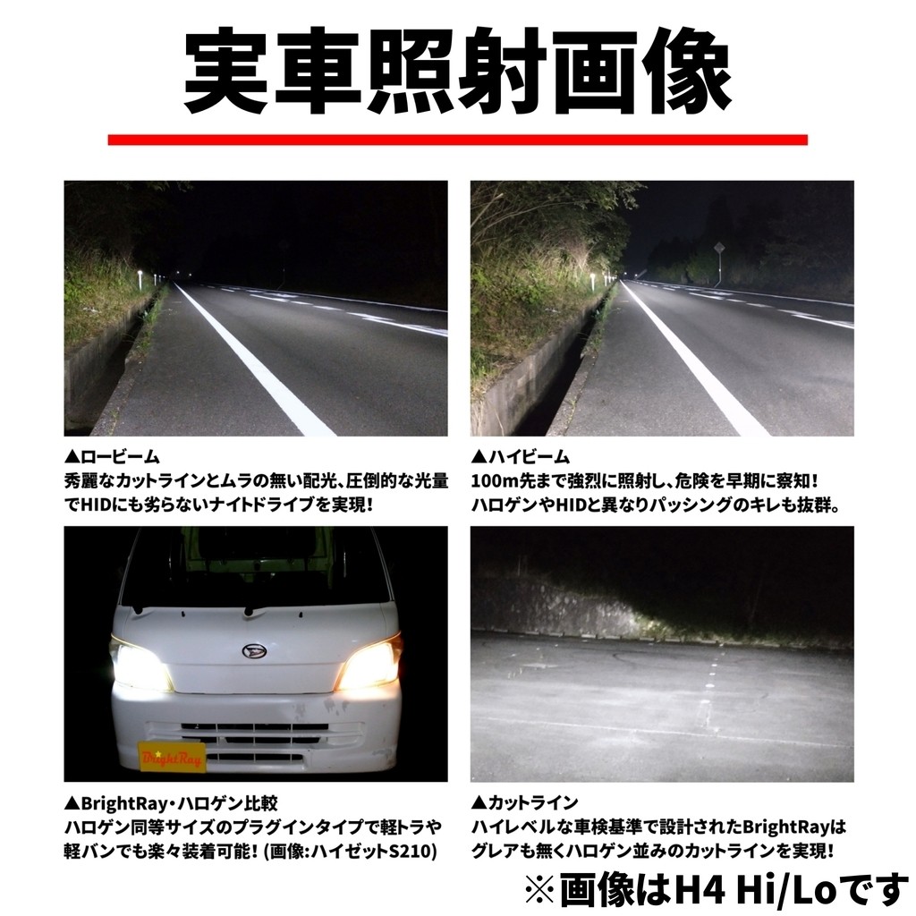 トヨタ プリウスα ZVW40 ZVW41 BrighRay LEDバルブ ヘッドライト ロービーム フォグランプ H11 6000K 車検対応  新基準対応 2年保証 40系 ブライトレイ