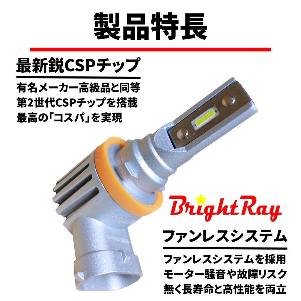 トヨタ プリウス ZVW30 BrighRay LEDバルブ ヘッドライト ロービーム