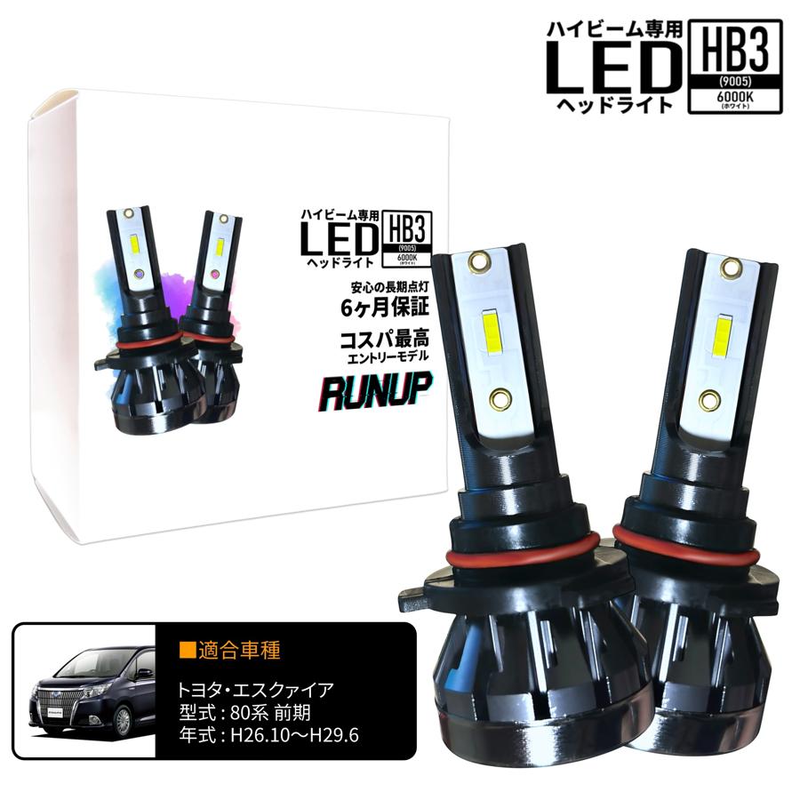 トヨタ エスクァイア 80系 前期 ハイビーム HB3 LED ヘッドライト