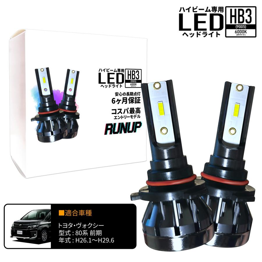 トヨタ ヴォクシー 80系 前期 ハイビーム HB3 LED ヘッドライト