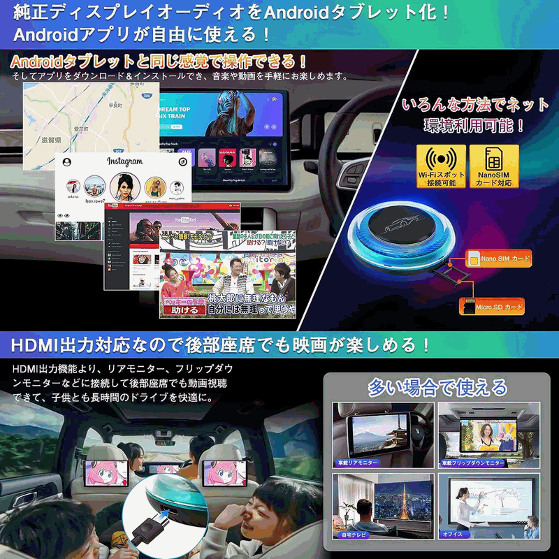 PORMIDO(ポーミド)  AIAUTO6Pro　CarPlay AI Box　Android13.0システム搭載｜hycompany｜04