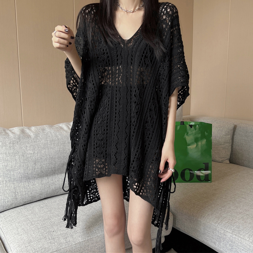 サマーニット 透かし編み [今日は安い-出荷が早い]メッシュニット ニットトップス 体型カバー ゆったり セクシー レディース