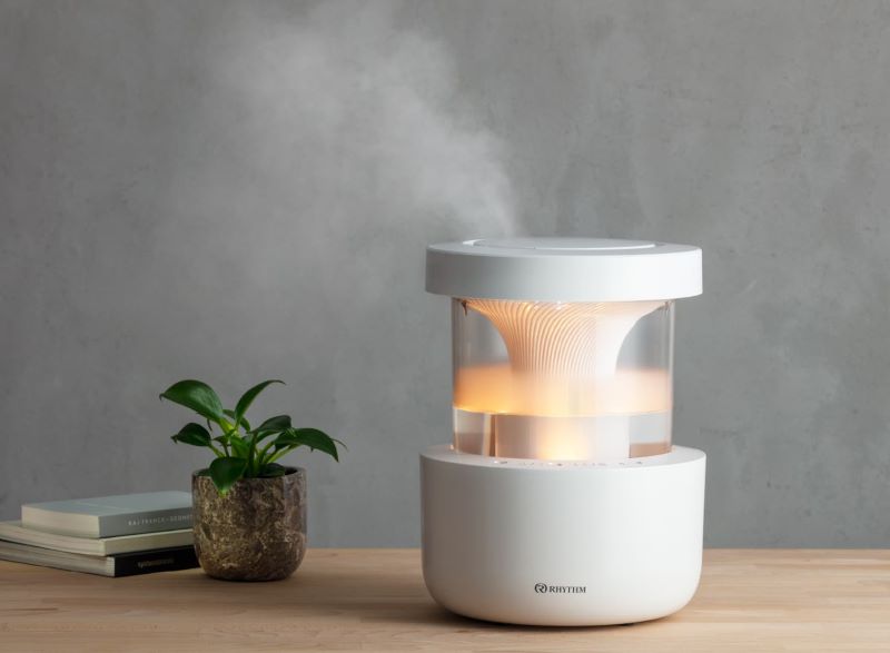 MIST350 リズム/RHYTHM プールレス加湿器　ライトグレー 楽天市場】超音波式プールレス加湿器 MIST 350(ミスト 350