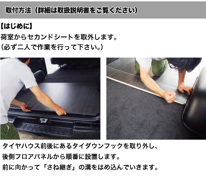ハイエース ハイエース200系 標準DX3/6人用 床張りキット フル ハイエース ハイエース200系 標準DX3/6人用 床張りキット フル