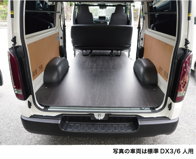 送料込み‼️6型ハイエース3分割全面フロアボード　S-GLナロー PS有り黒カリン sh-store_rim-49669