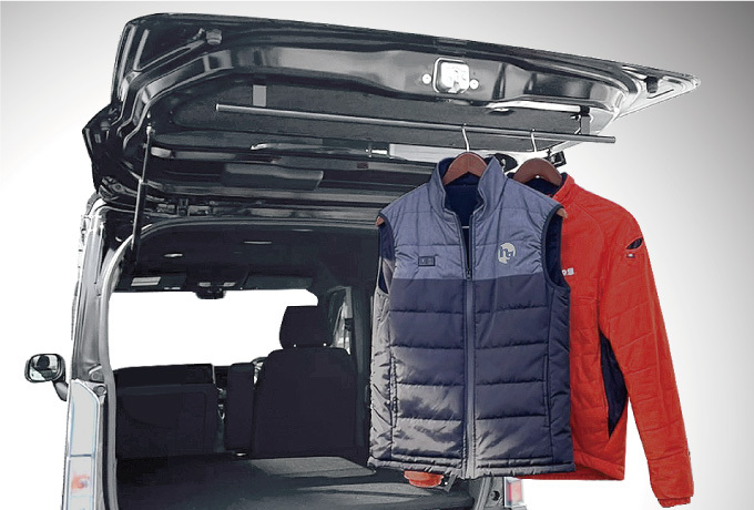 【N-VAN専用設計】リアバー テールゲートバー 荷物掛け ウェットスーツ掛け N-VAN専用設計】リアバー テールゲートバー 荷物掛け ウェット