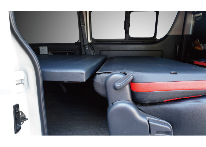 ハイエース ベッドキット 200系 標準S-GL用 ステッチレザー 車中泊仕様