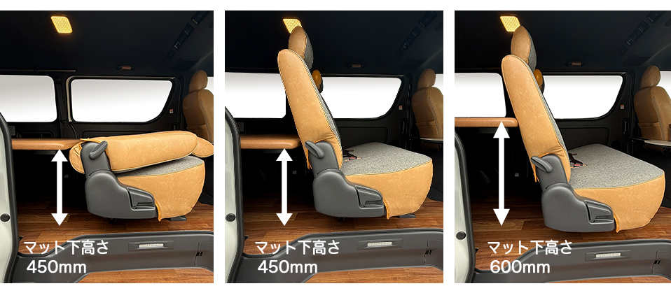 ハイエース 標準S-GL用 レザータイプ ベッドキット 【アンティーク