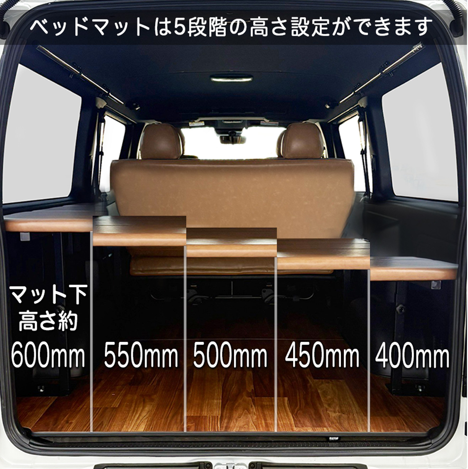 ハイエース 標準S-GL用 レザータイプ ベッドキット