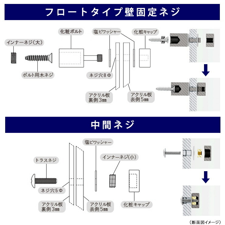 原画　　壁　　A2サイズ アクリル ポスターフレーム A2サイズ用 壁固定用 フロートタイプ