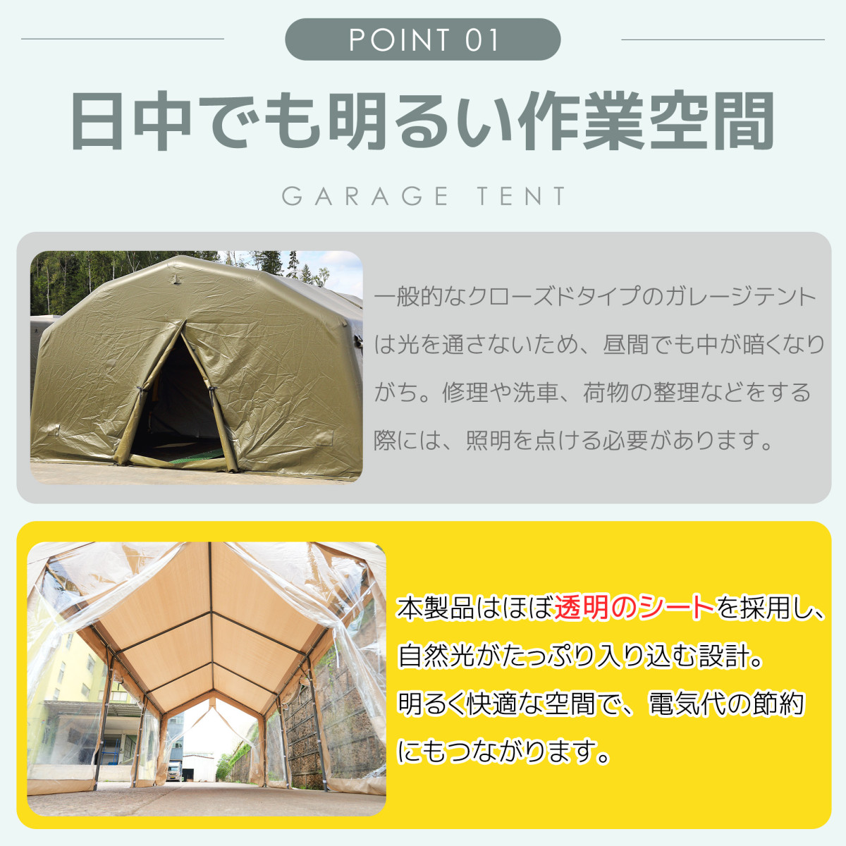 テント 車庫テント ガレージテント UV 防水 3x6m カーポート 軽自動車