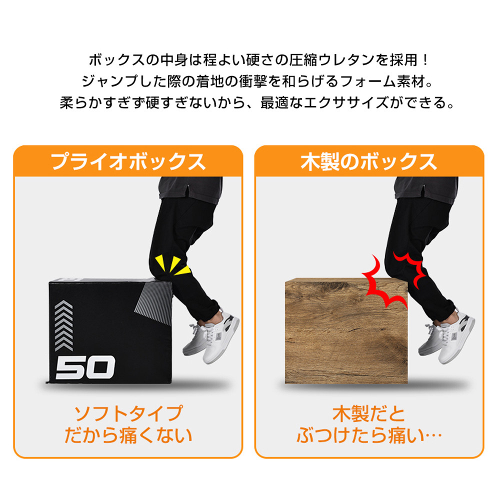 プライオボックス ソフト 3in1 昇降台 跳び箱 50×60×70cm プライオ