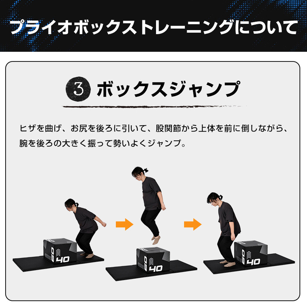 プライオボックス ソフト 3in1 昇降台 跳び箱 30×40×50cm プライオ