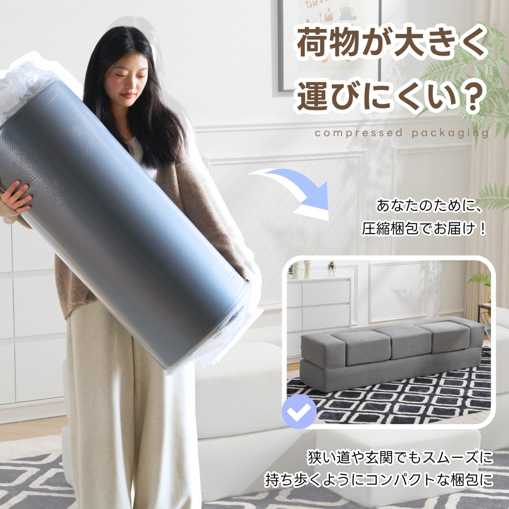 ソファー ソファベッド 高反発ウレタン フロアソフ 最大5人掛け 完成品