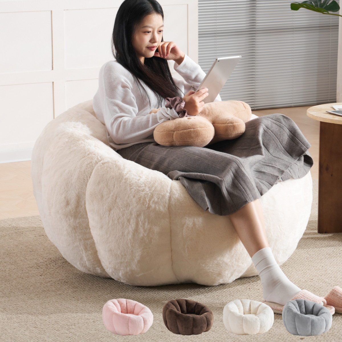 【一人掛けソファ / ブラウン】圧縮ソファ クッションソファー ふわふわ感 一人掛けソファ / ブラウン】圧縮ソファ クッションソファー ふわふわ感