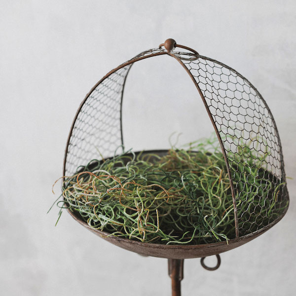 鳥かご バードケージ スタンド アンティーク調 金属 おしゃれ フラワー