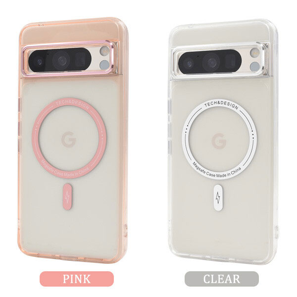 週末価格　Google Pixel 8 ローズ　MagSafe対応クリアケース Google Pixel 6 6a 7a 7 7Pro 8 8Pro カバー MagSafe対応 クリアー
