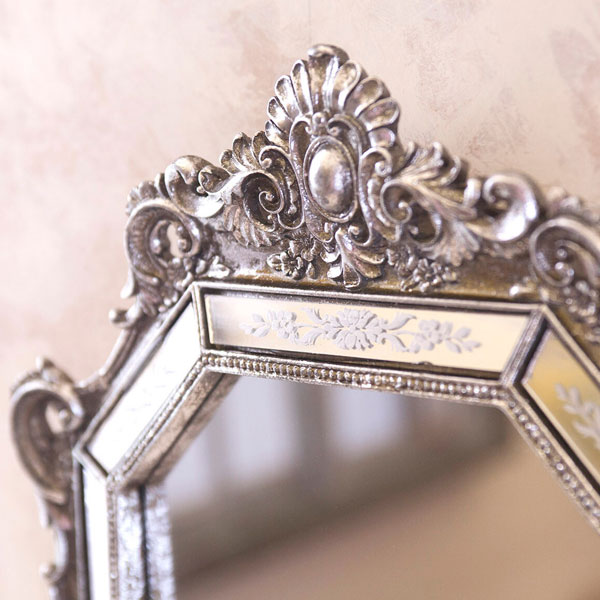 鏡 ミラー 壁掛けミラー ロココデコ おしゃれ ウォールミラー