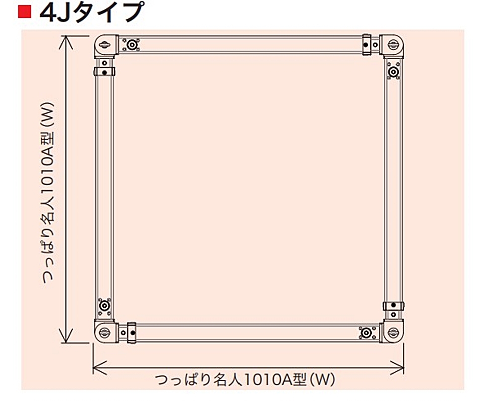 ホーシン つっぱり名人1010A型 2J1+アルミ腹起し1m 1000mm 2J用連結