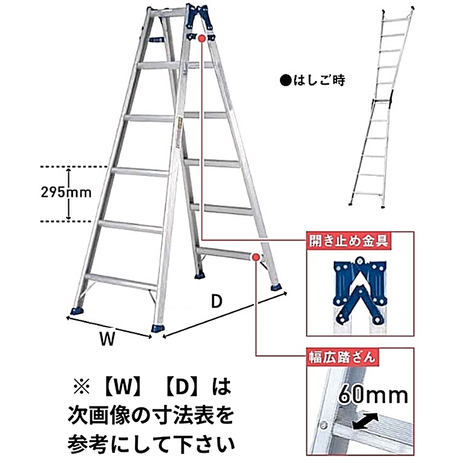 はしご兼用脚立 MXA-210W 2台 片面幅広踏ざん 業務用 アルインコ ALINCO