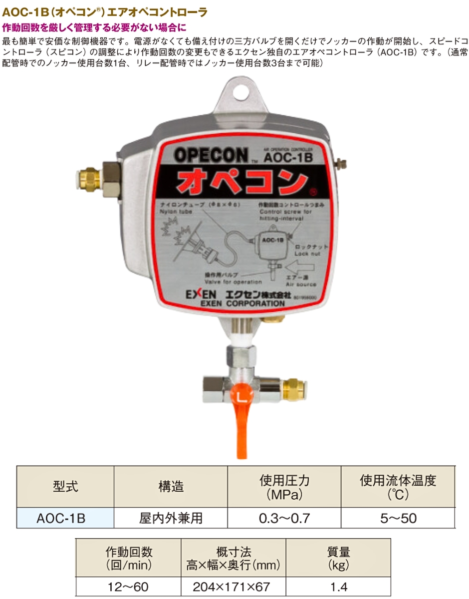 エクセン エアオペコントローラ 専用操作盤 AOC-1B EXEN