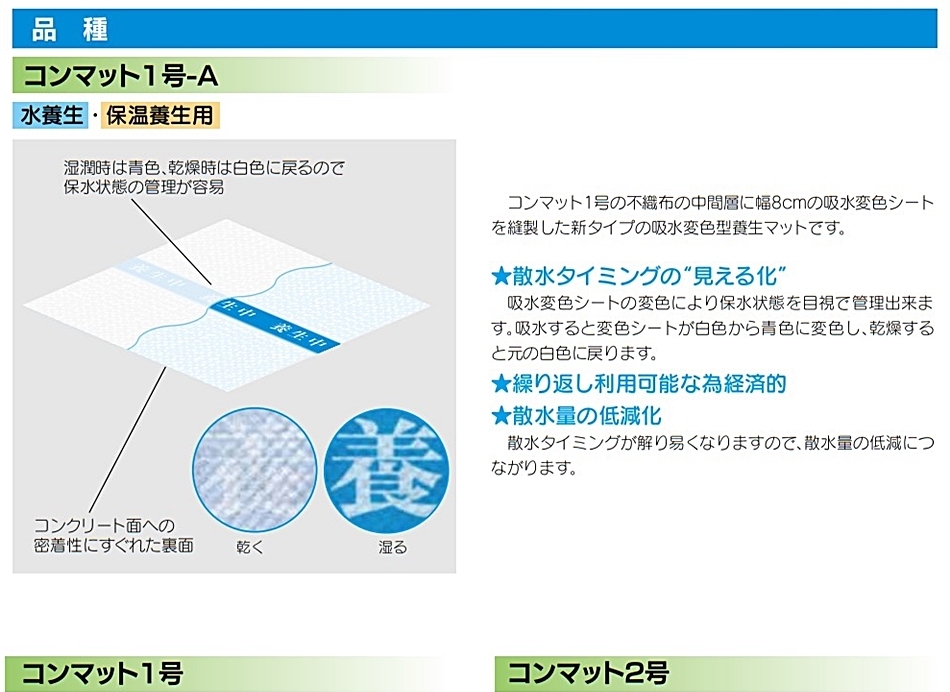 コレクション コンクリート 養生 マット 裏表