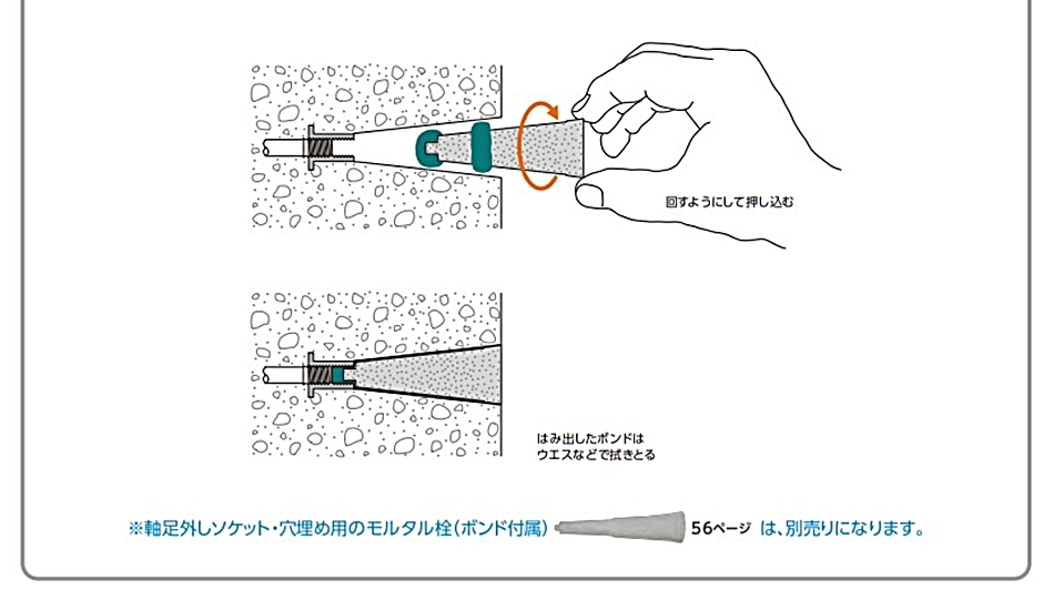 BiC インサートコン 埋めコン カブリマン K30-25 W3/8用 260個