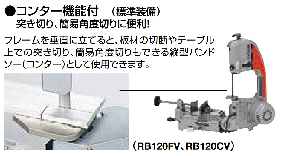 新ダイワ バンドソー RB120FV 平バイスタイプ コンター機能 帯鋸切断機