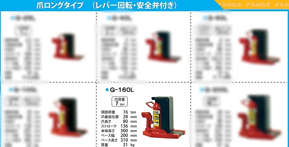 お手頃価格 ファーストWORK店今野製作所 イーグル 低床型爪つき ...