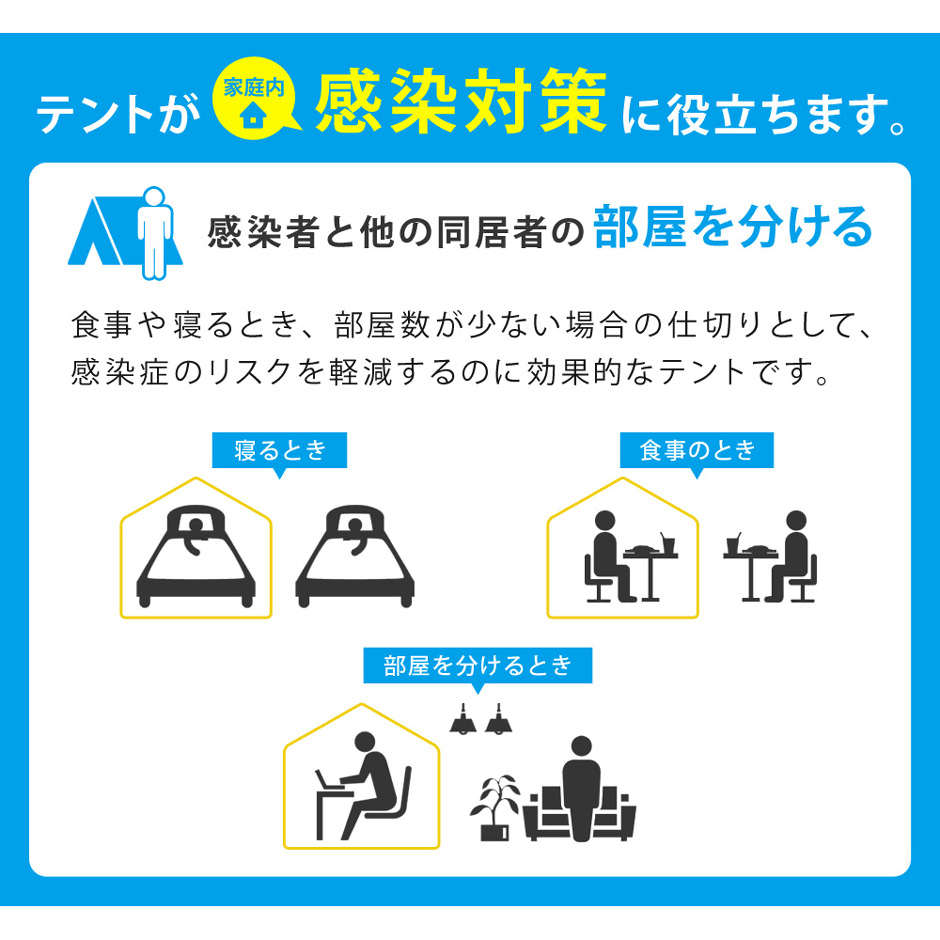 LANDFIELD ランドフィールド 避難用プライベートテント 天井