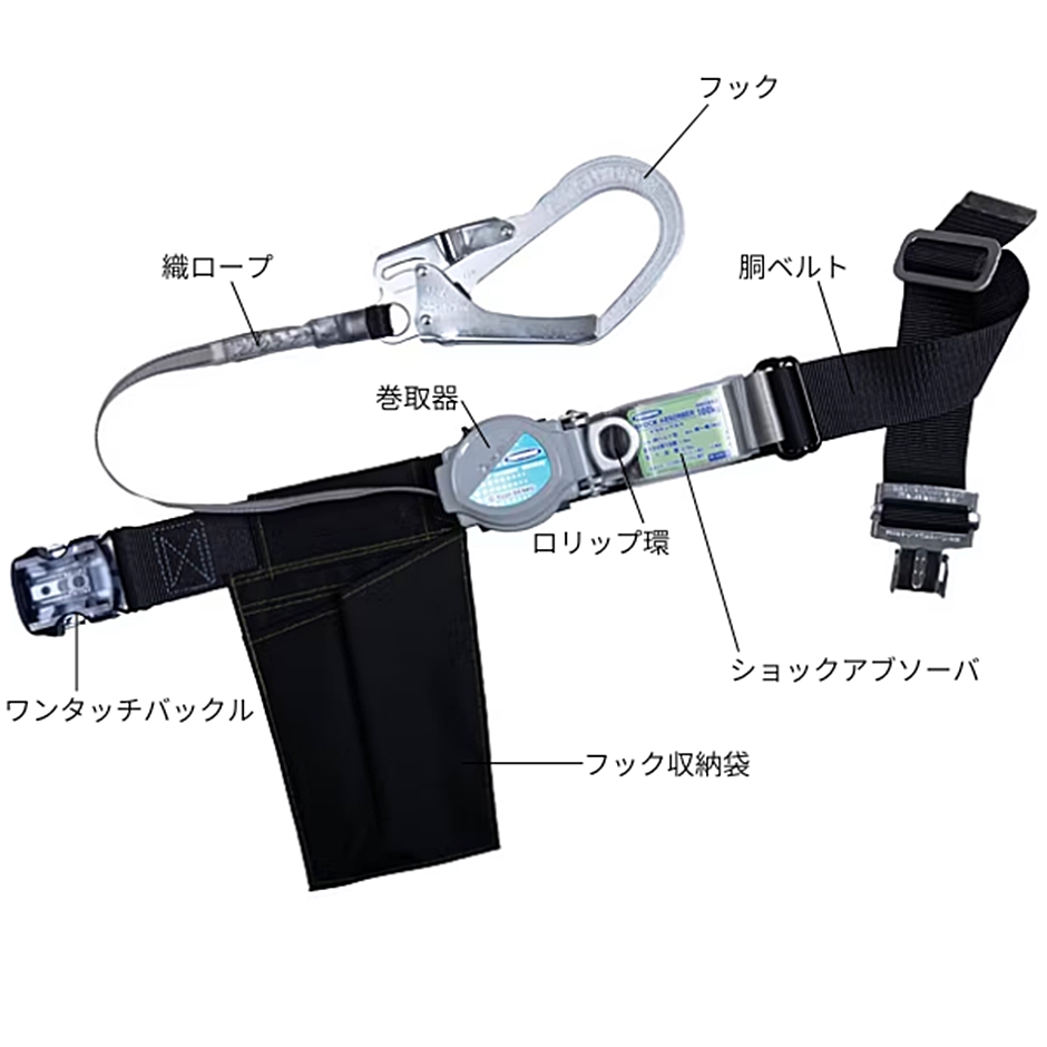 藤井電工 2wayリトラ TB-TRN-OT599 Mサイズ 黒 ワンタッチ