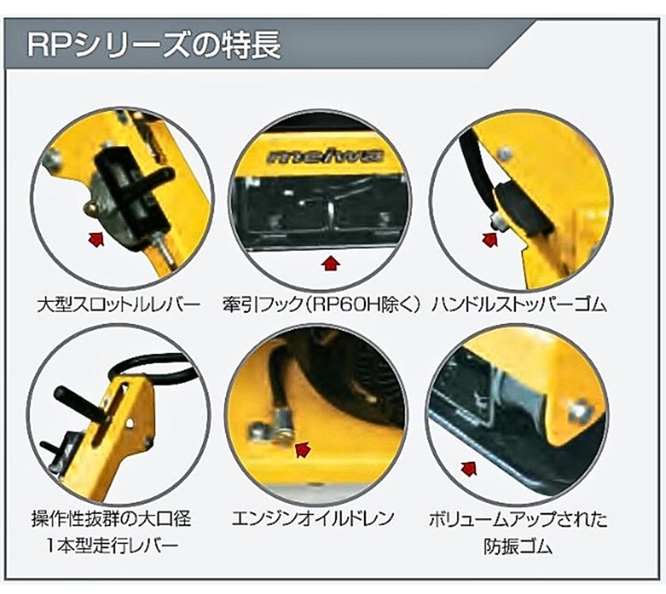 明和製作所 前後進プレート RP100H ホンダエンジン 転圧機